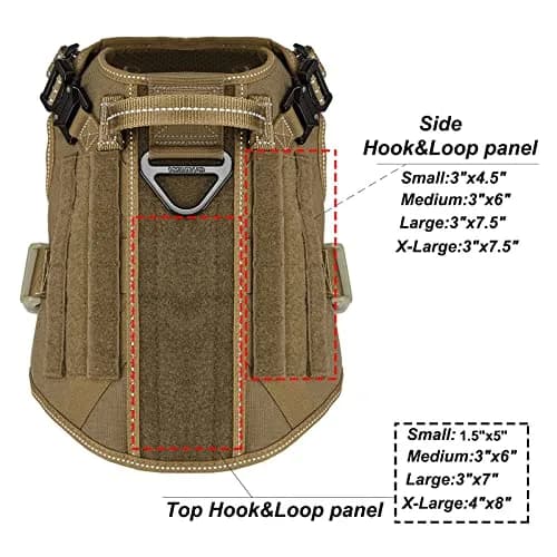 ICEFANG Tactical Dog Harness for Medium Dogs, Reflective No-Pull Vest with Control Handle & Molle System, 25"-31" Chest | 1050D Nylon, Alloy Metal Buckles thumbnail 4