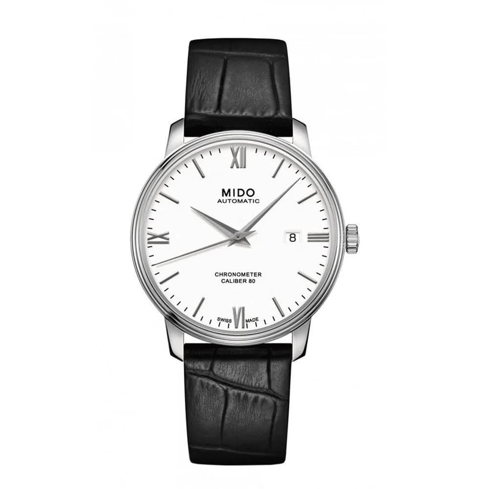 MIDO Baroncelli Chronometer Silicon Gent - Swiss Automatic Watch for Men - White Dial - Case 40mm