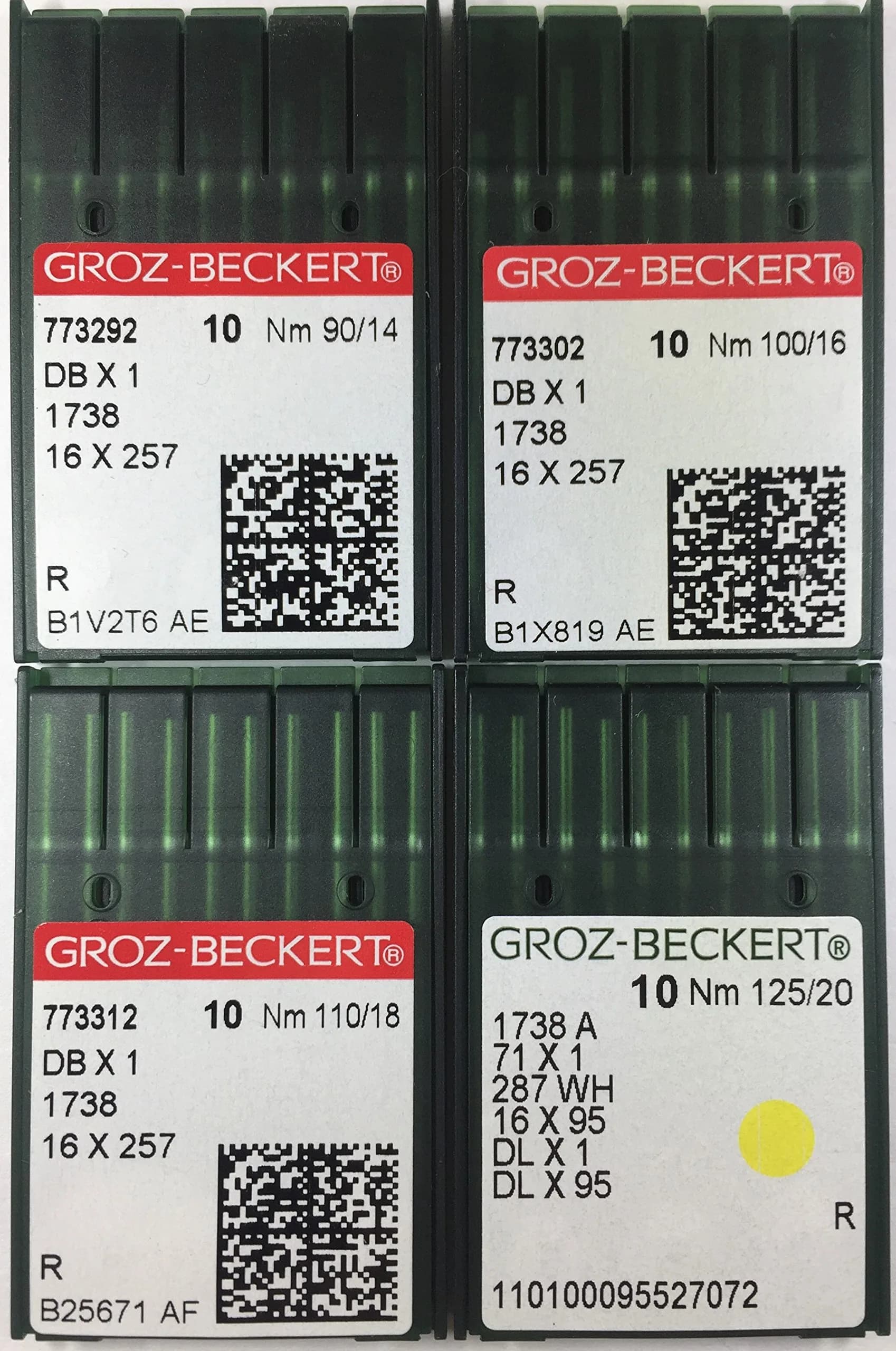 Groz-Beckert Industrial Sewing Machine Needles 16X257 DBX1 Assorted Sizes (90/14, 100/16, 110/18, 125/20) | Pack of 40 - main product image