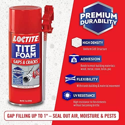 Loctite Tite Foam Gaps & Cracks Spray Foam Sealant 355ml (12 fl oz) | Industrial Urethane Insulation thumbnail 4