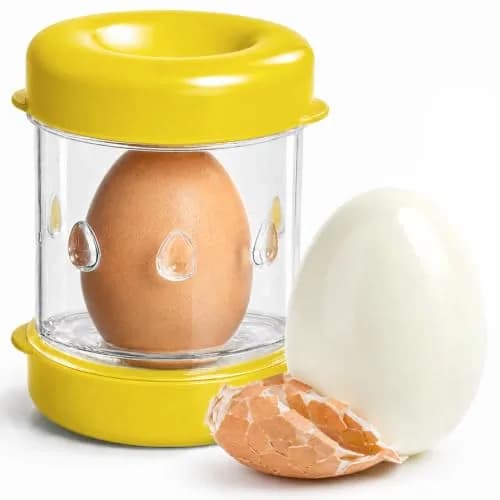 NEGG Boiled Egg Peeler - Yellow | Fast, Easy & Made in USA thumbnail 2