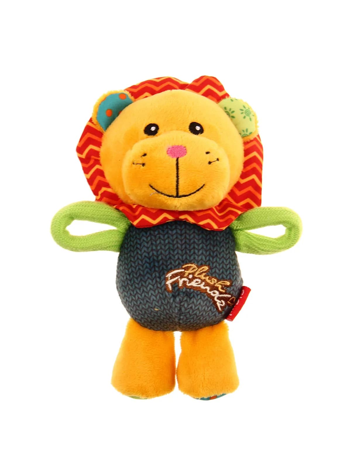 Gigwi Plush Friends Puffy Animal Lion | 24cm Soft Toy for Dogs & Kids — Animal Print