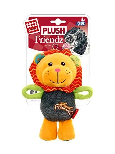 Gigwi Plush Friends Puffy Animal Lion | 24cm Soft Toy for Dogs & Kids thumbnail 7
