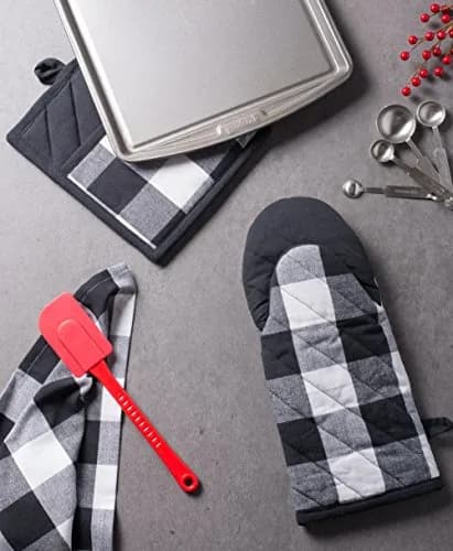 DII Buffalo Check Potholder Set 18cm x 20cm (7" x 8") | Classic Farmhouse Kitchen Linens thumbnail 5