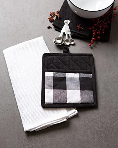 DII Buffalo Check Potholder Set 18cm x 20cm (7" x 8") | Classic Farmhouse Kitchen Linens thumbnail 7