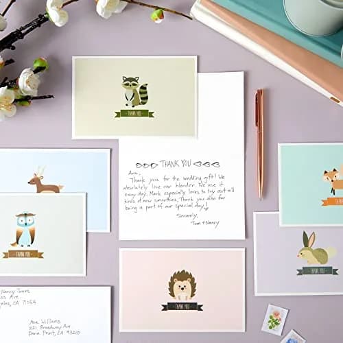 Best Paper Greetings 48 Pack Cute Forest Animal Thank You Cards | Whimsical Woodland Designs for All Occasions thumbnail 2