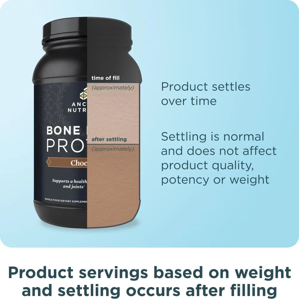 Ancient Nutrition Grass Fed Bone Broth Protein Powder Chocolate 1kg (35.6oz) | 20g Protein Per Serving - view 8