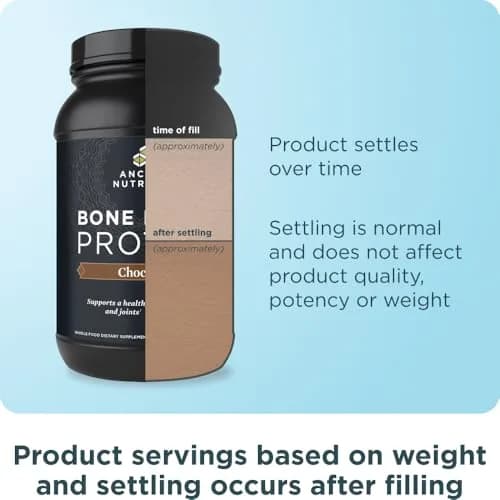 Ancient Nutrition Grass Fed Bone Broth Protein Powder Chocolate 1kg (35.6oz) | 20g Protein Per Serving thumbnail 8