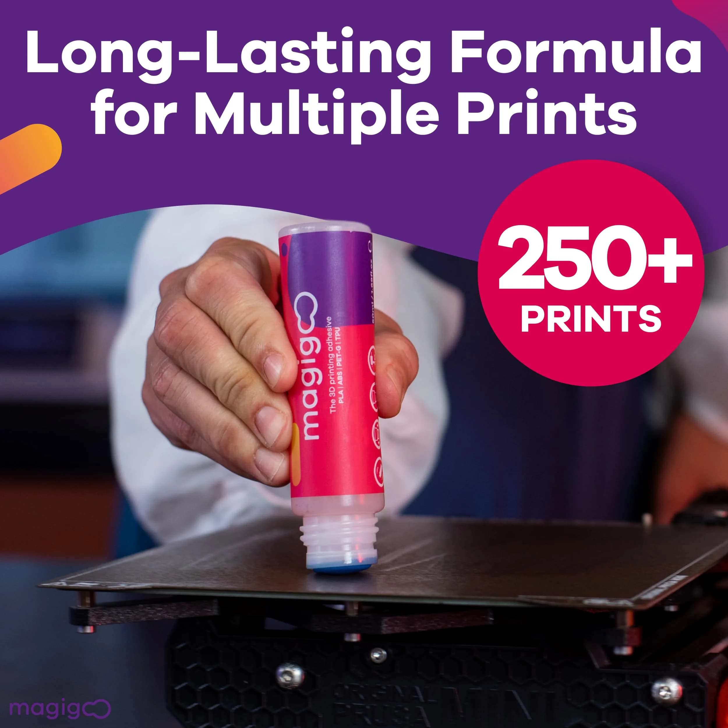 Magigoo MO2016 All-in-One 3D Printer Adhesive Glue 50ml (1.69 Fl Oz) | Bonds PLA, ABS, PETG, TPU on Glass, PEI, Buildtak - view 6