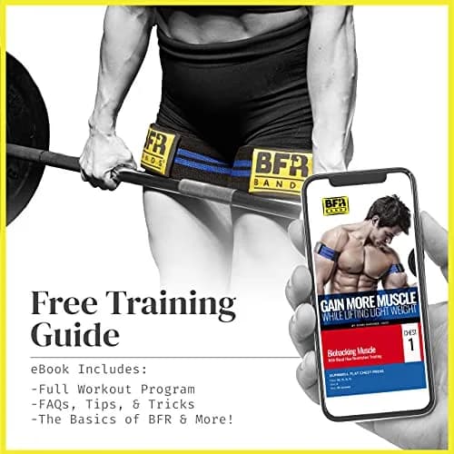 BFR BANDS Blood Flow Restriction Bands 2 Pack for Legs & Glutes, 3-Inch Wide TPE Straps | Increase Muscle Mass with Low Loads thumbnail 5