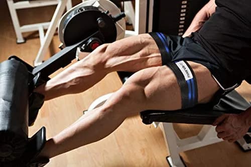 BFR BANDS Blood Flow Restriction Bands 2 Pack for Legs & Glutes, 3-Inch Wide TPE Straps | Increase Muscle Mass with Low Loads thumbnail 2