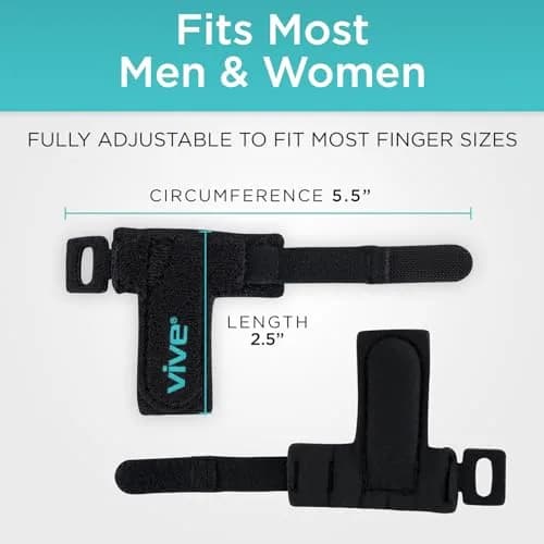 Vive Trigger Finger Splint - Black, One Size Fits All | Stabilizes Finger for Pain Relief thumbnail 7