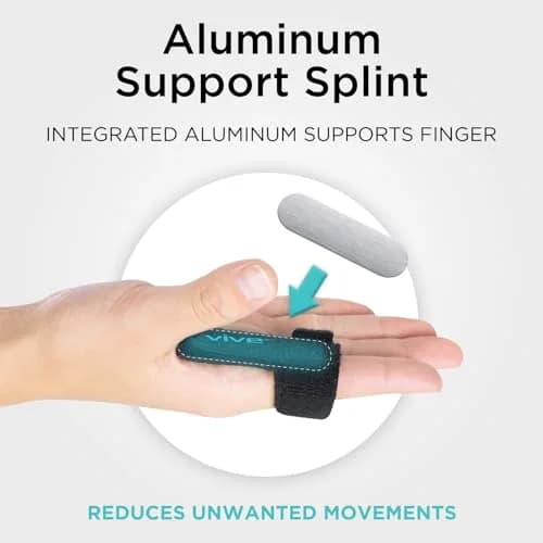 Vive Trigger Finger Splint - Black, One Size Fits All | Stabilizes Finger for Pain Relief thumbnail 3