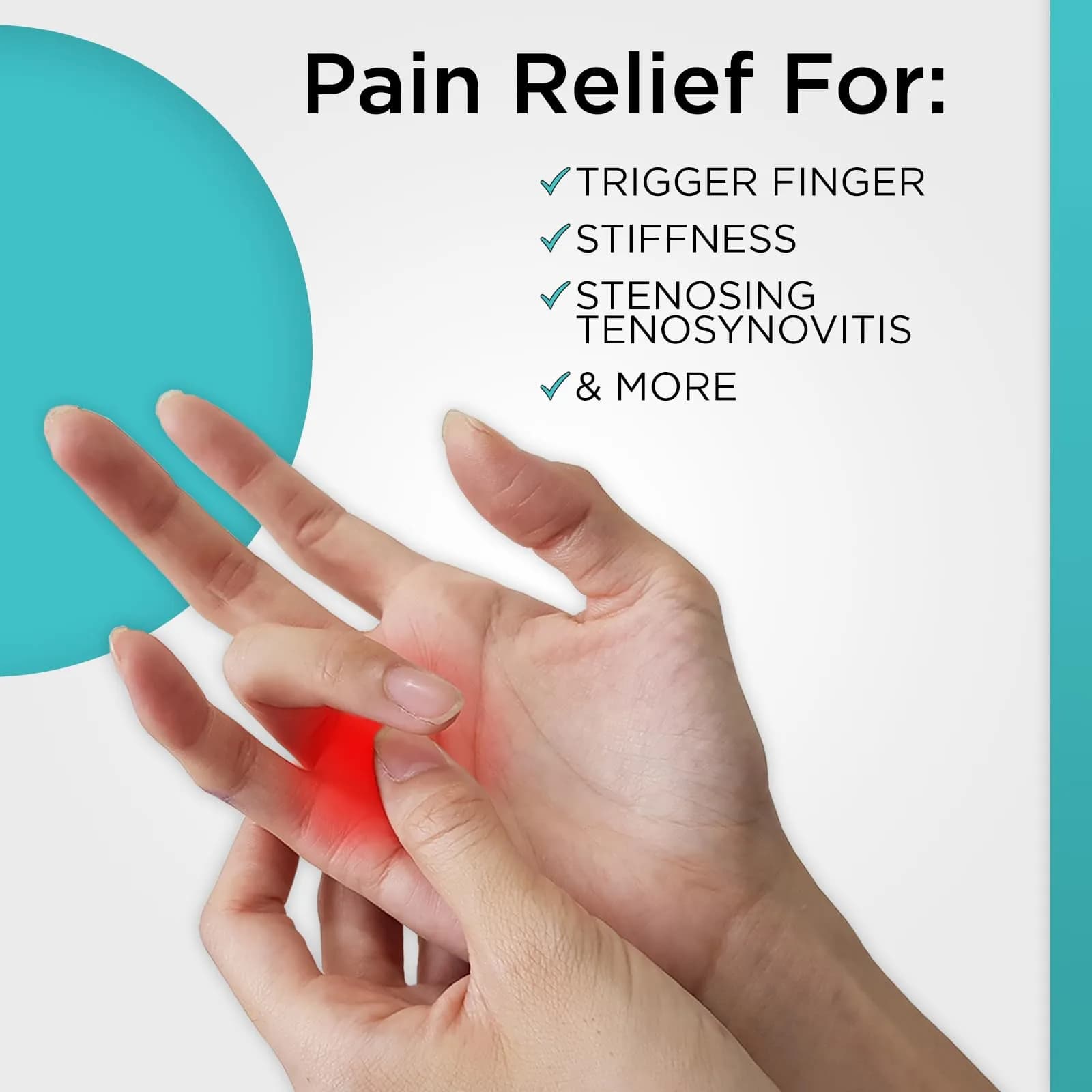 Vive Trigger Finger Splint - Black, One Size Fits All | Stabilizes Finger for Pain Relief - view 4