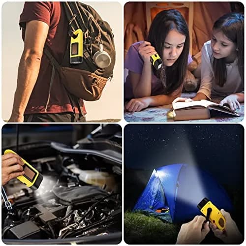 Simpeak Hand Cranking Solar Powered Flashlight | Emergency LED Torch for Outdoors thumbnail 7