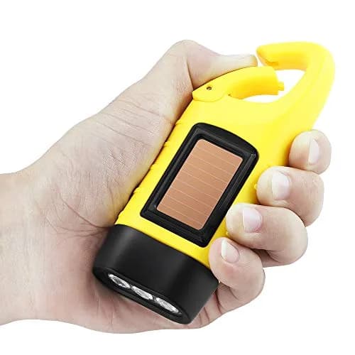 Simpeak Hand Cranking Solar Powered Flashlight | Emergency LED Torch for Outdoors thumbnail 8