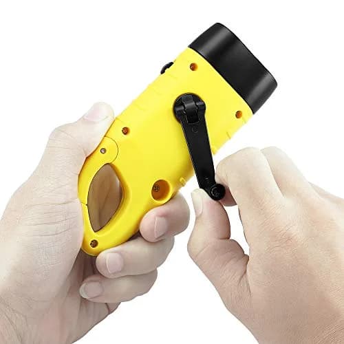 Simpeak Hand Cranking Solar Powered Flashlight | Emergency LED Torch for Outdoors thumbnail 3