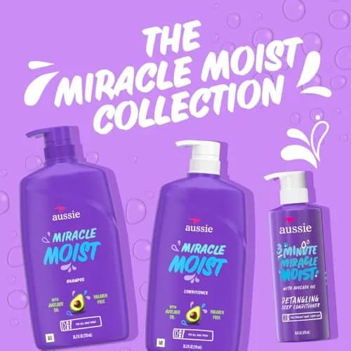 Aussie 3 Minute Miracle Moist Deep Conditioning Treatment 1.7 fl oz (50.3 ml) | Hydrates Dry Hair thumbnail 4