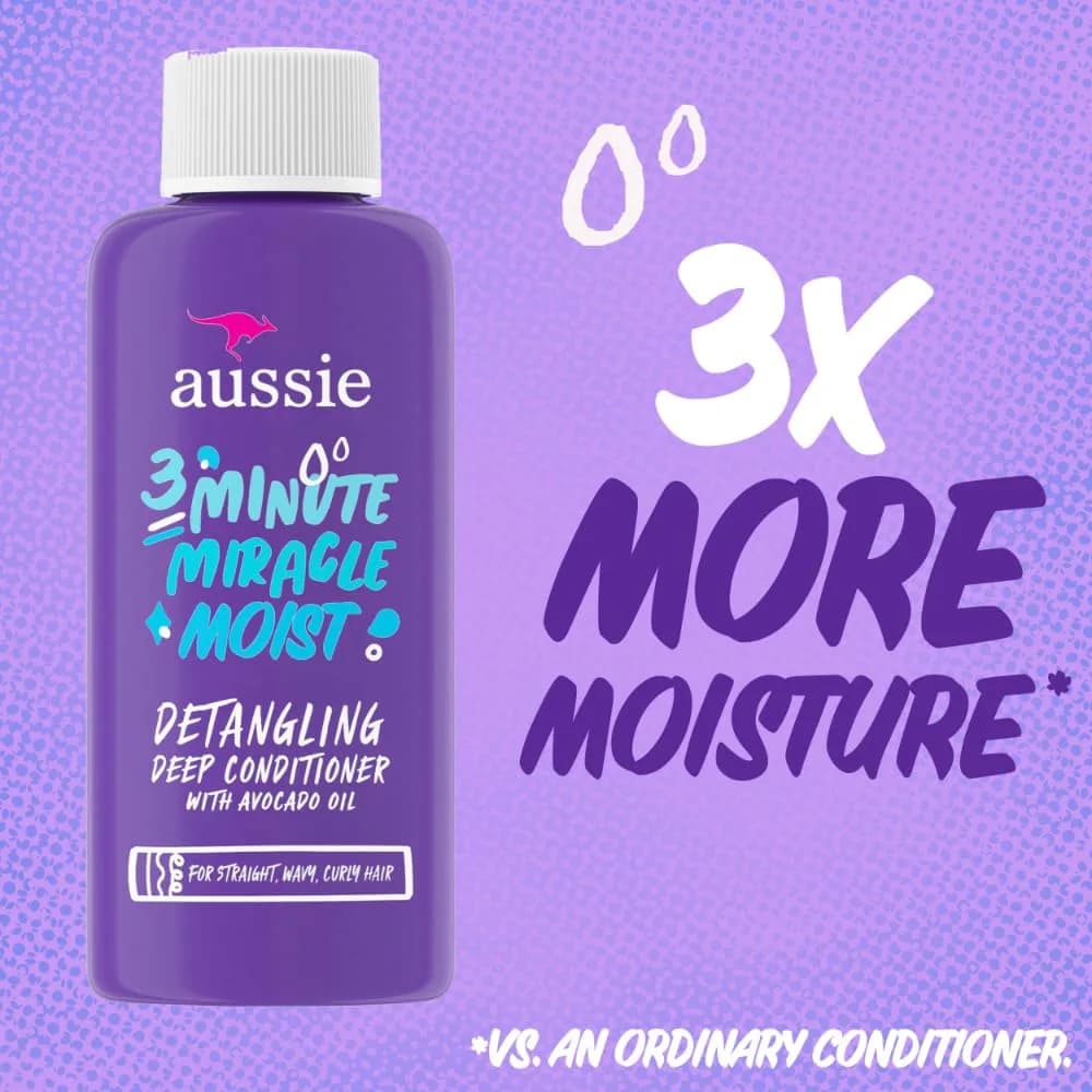 Aussie 3 Minute Miracle Moist Deep Conditioning Treatment 1.7 fl oz (50.3 ml) | Hydrates Dry Hair - view 2