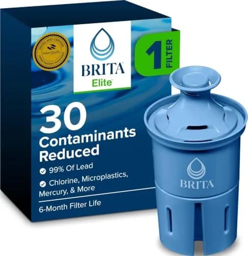 Brita Elite Replacement Water Filter 1 Pack | Reduces 99% Lead & Contaminants, Lasts 6 Months thumbnail 1