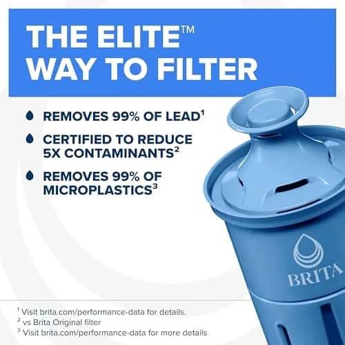 Brita Elite Replacement Water Filter 1 Pack | Reduces 99% Lead & Contaminants, Lasts 6 Months thumbnail 2