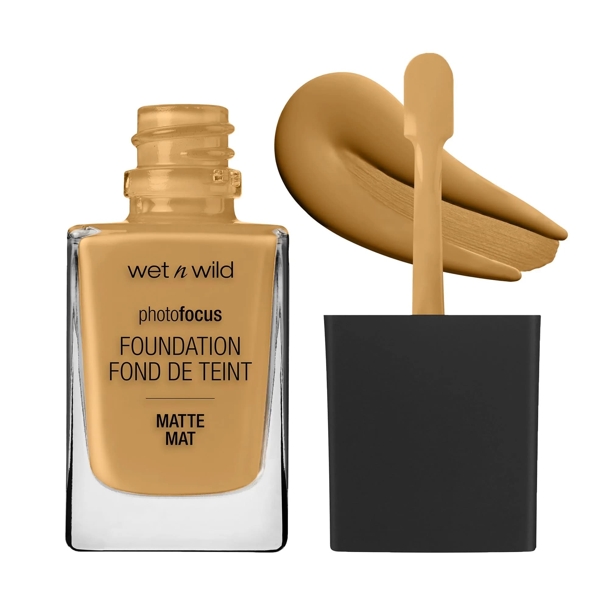 wet n wild Photo Focus Matte Liquid Foundation Amber Beige 8.5ml (0.29 Fl Oz) | Camera-Ready Flawless Finish — Amber Beige