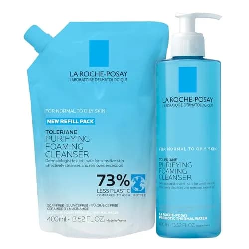 La Roche-Posay Toleriane Purifying Foaming Facial Cleanser, Oil-Free Face Wash for Sensitive Skin, 400ml - main product image