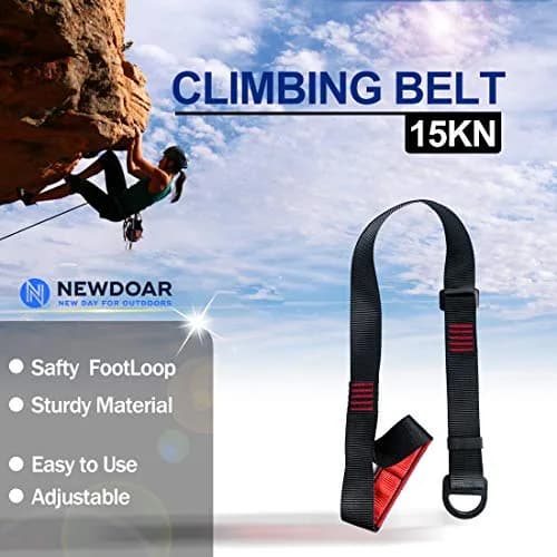 NewDoar Foot Ascender Loop for Climbing Tree Arborist Black | Enhance Rope Climbing Efficiency thumbnail 6