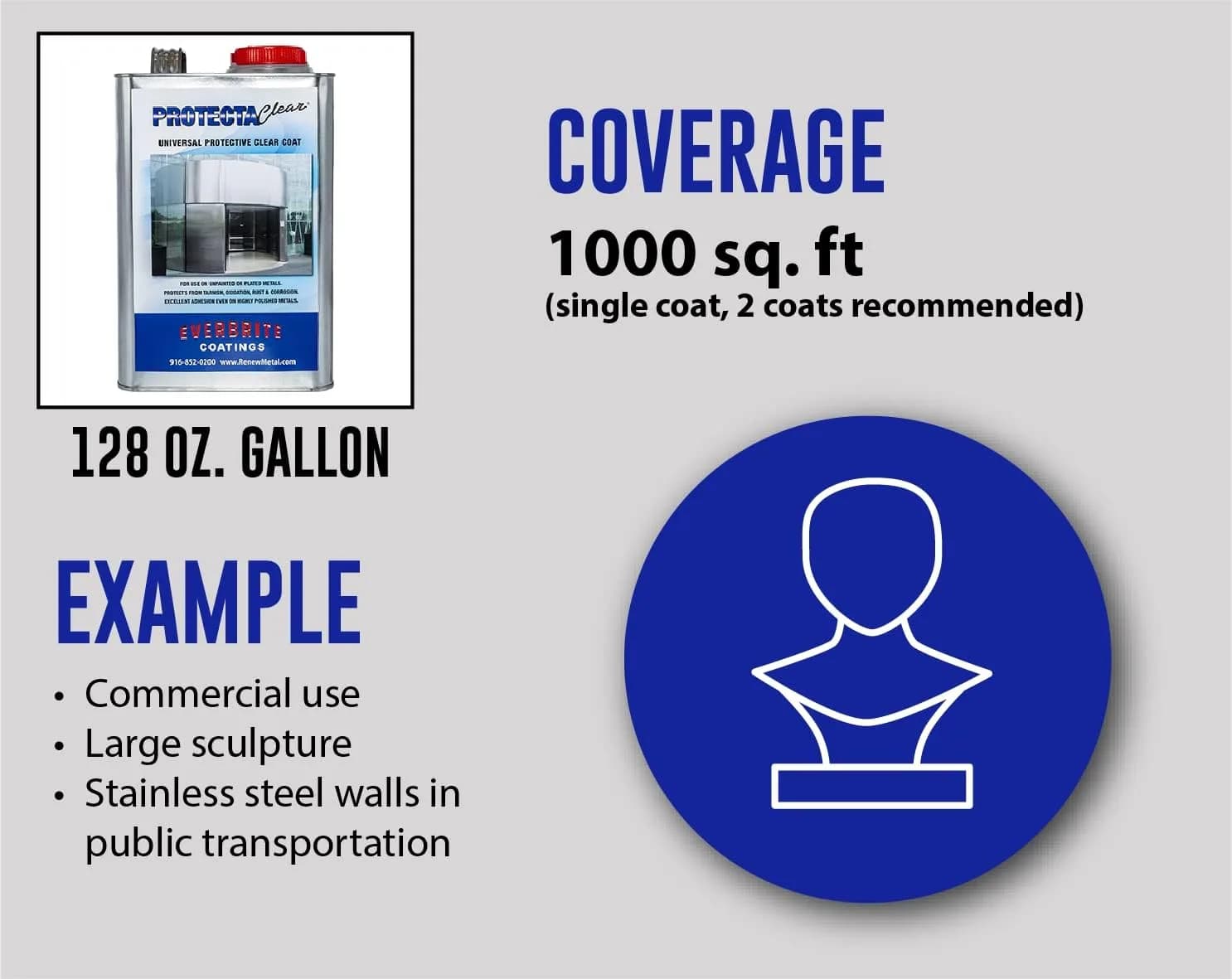 ProtectaClear 128 oz (3.78 L) Clear Protective Coating for Metal | Seals & Protects from Tarnish - view 3