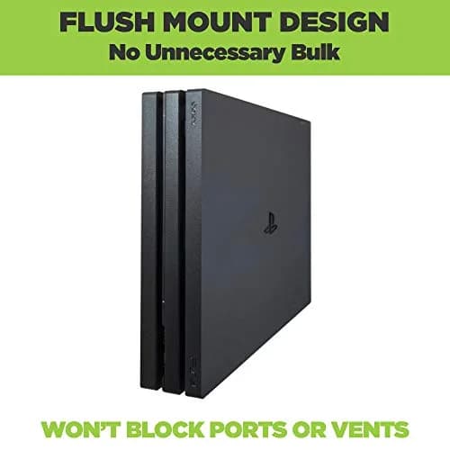 HIDEit Mounts PS4 Pro Wall Mount Bundle | Steel Wall Mount for PS4 Pro & Controllers, VESA & Under-Desk Compatible, Heavy-Duty Steel, Black thumbnail 5