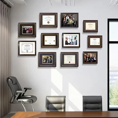 Golden State Art 11x14 Frame White Over Gold Double Mat for 8x10 Diploma | Elegant Wall Certificate & Photo Display thumbnail 7