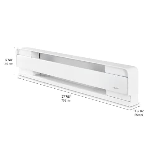 Stelpro B0502W B Series Baseboard Heater 500W 240V | Modern, Durable Wall-Mounted Heating for Living Room thumbnail 2