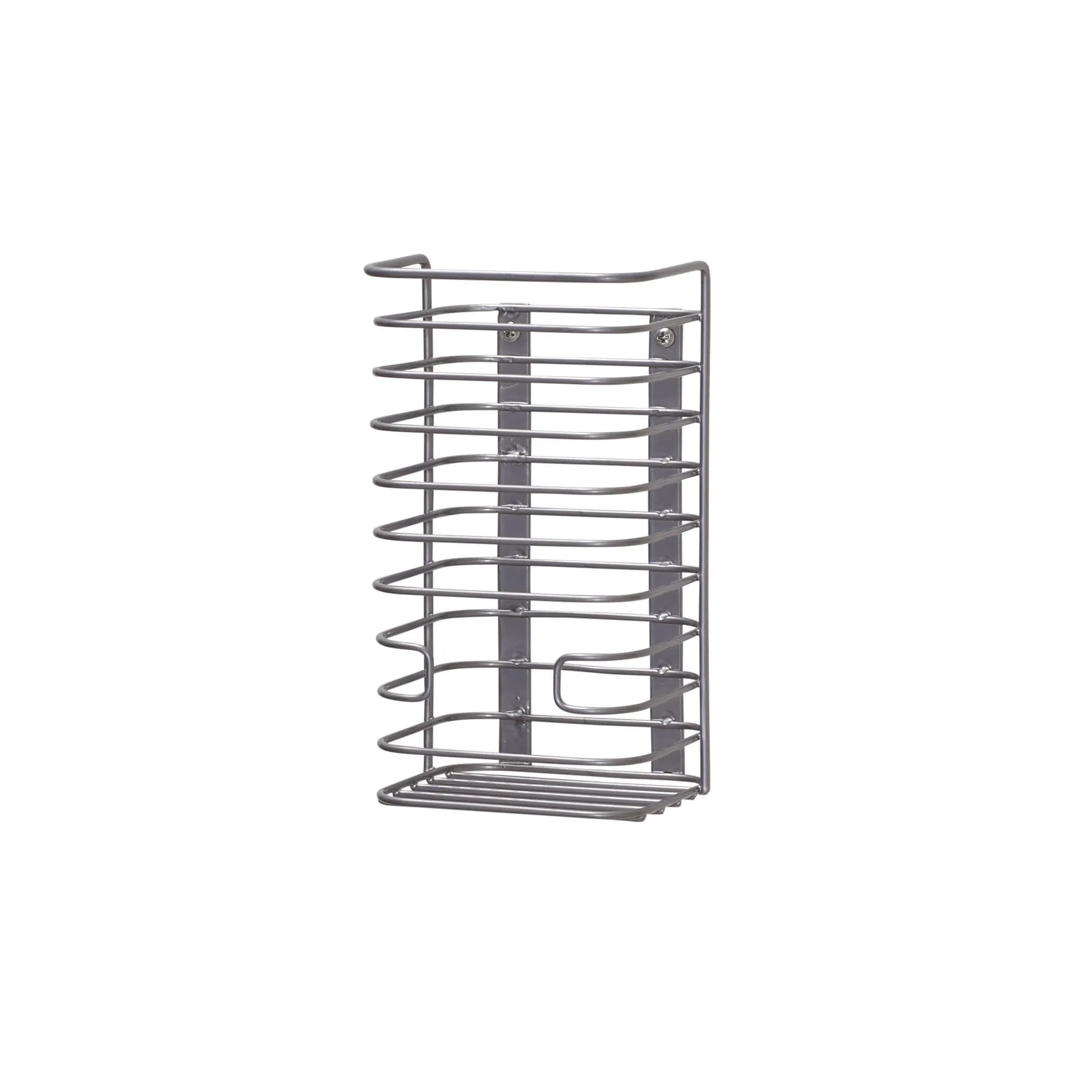Household Essentials Satin Nickel Steel Door Basket | Elegant, Durable Steel Storage for Kitchen & Bathroom