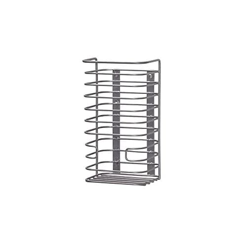 Household Essentials Satin Nickel Steel Door Basket | Elegant, Durable Steel Storage for Kitchen & Bathroom thumbnail 1