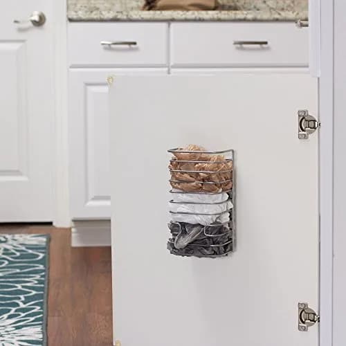 Household Essentials Satin Nickel Steel Door Basket | Elegant, Durable Steel Storage for Kitchen & Bathroom thumbnail 4
