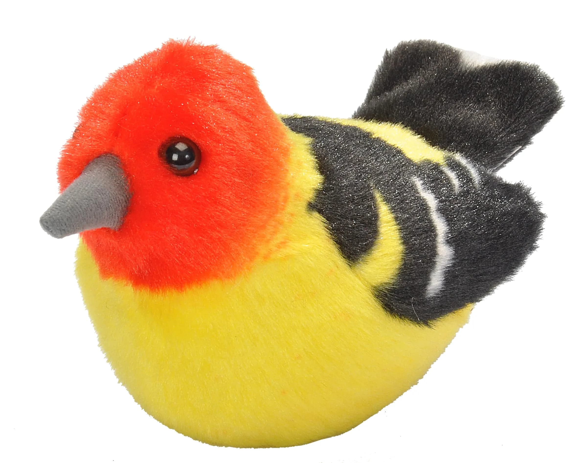 Wild Republic Audubon Birds Western Tanager Plush with Authentic Bird Sound | Realistic Bird Toy for Kids & Birders