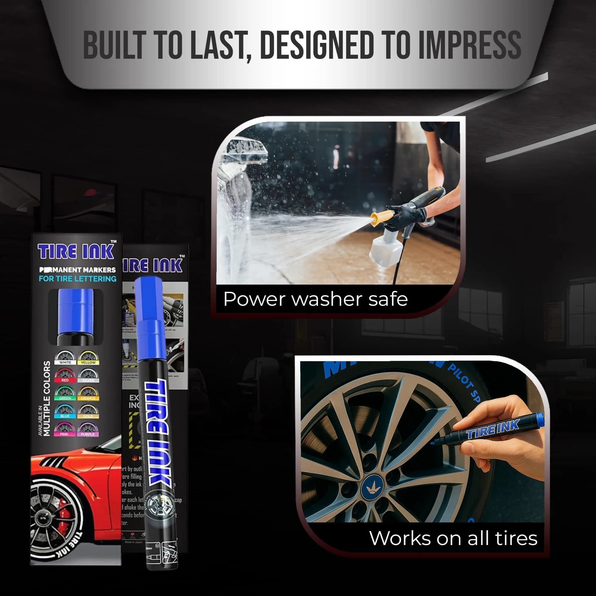 Tire Ink Blue Marking Pen | Waterproof Permanent Paint for Car Wheels, 0.3mm Fine Tip - view 4