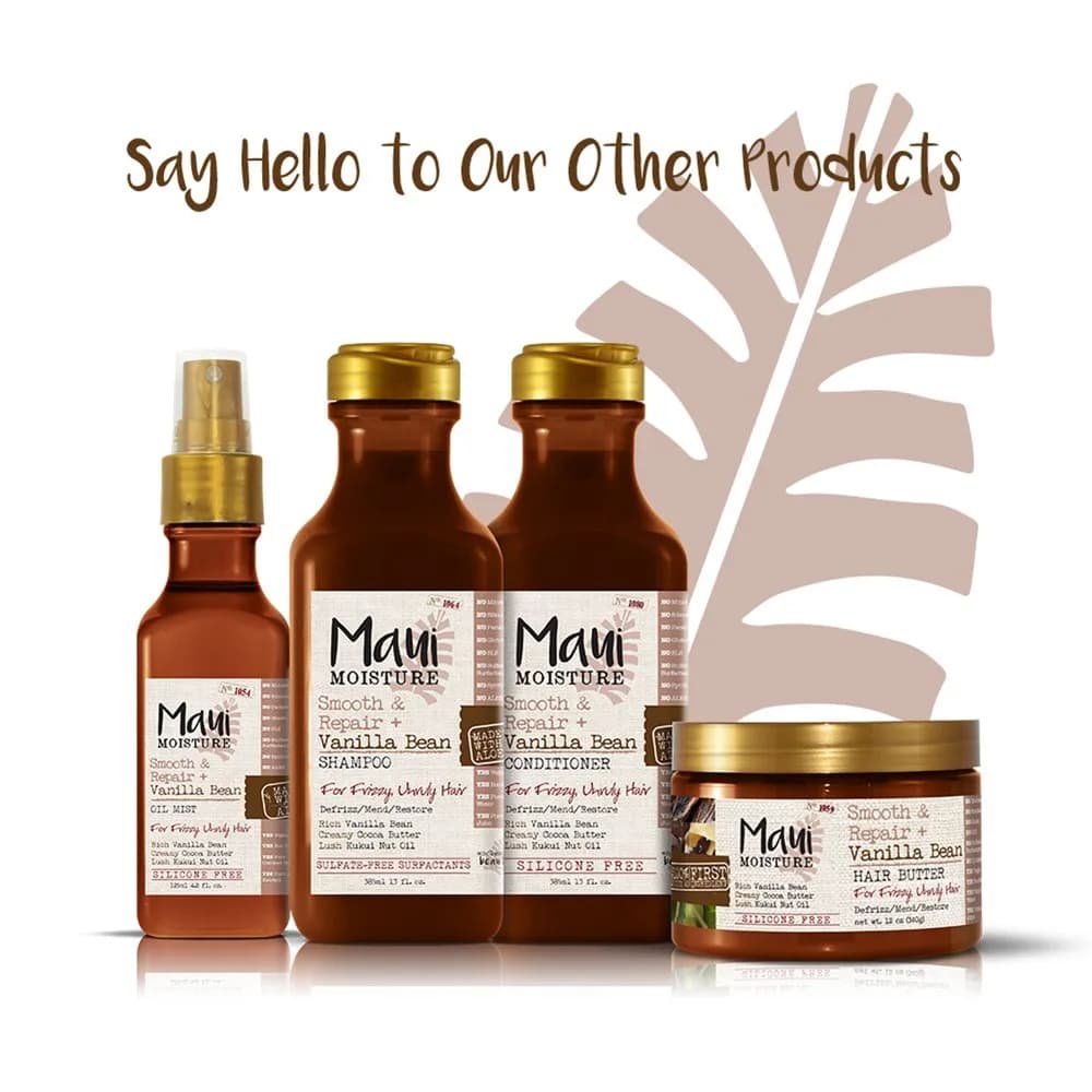 Maui Moisture Smooth & Repair + Vanilla Bean Conditioner 384ml (13 Fl Oz) | Hydrates Curly Hair - view 4