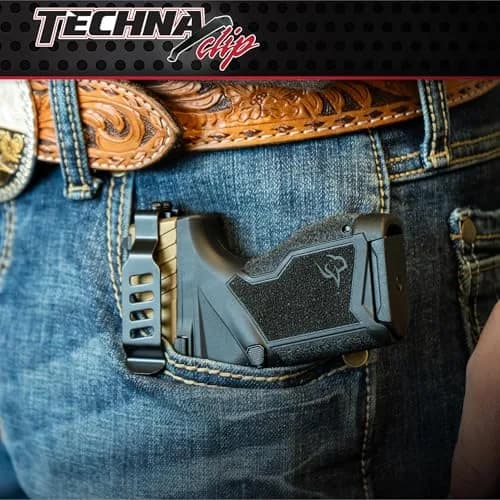 Techna Clip XDBA Conceal Carry Gun Belt Clip Black Carbon Fiber Belt Mount for SA XD Ambidextrous | Low-Profile Concealed Carry thumbnail 7