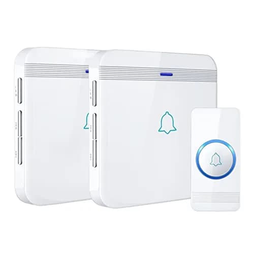 AVANTEK Wireless Doorbell Kit with 2 Receivers | 1300 ft Range, Waterproof Transmitter, 52 Melodies thumbnail 1