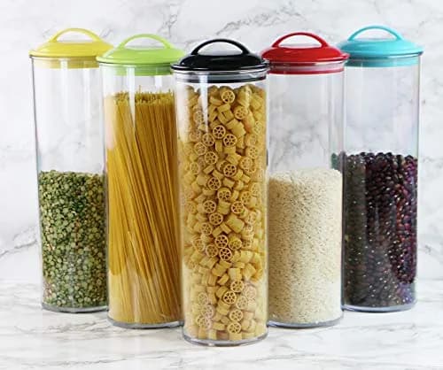 Reston Lloyd Tall Clear Spaghetti Pasta Storage Canister with Airtight Lid, 4 L (9 Cups) | Kitchen Pantry Organization thumbnail 3
