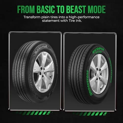 Tire Ink Green Color Tire Paint Pen - Waterproof Permanent Paint Pens for Car Wheels Lettering | 0.5mm Fine Tip thumbnail 6