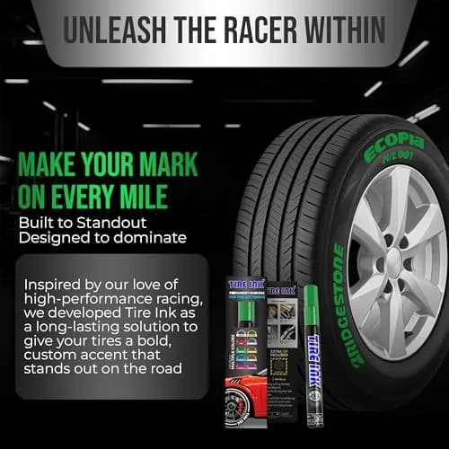 Tire Ink Green Color Tire Paint Pen - Waterproof Permanent Paint Pens for Car Wheels Lettering | 0.5mm Fine Tip thumbnail 2