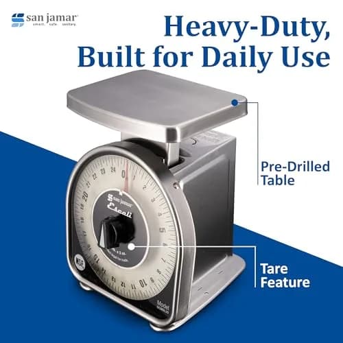 San Jamar Mechanical Dial Scale 25 lb | Precise, Durable & NSF Certified thumbnail 5