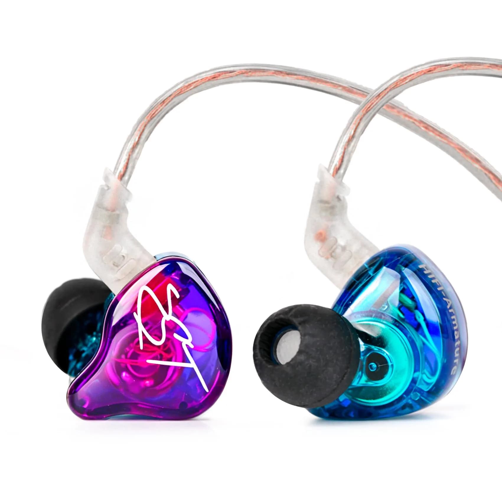 YINYOO KZ-ZST Hybrid In-Ear Earphones with Microphone, 1BA+1DD Drivers, 1.2m Detachable Cable | HiFi Sound & Noise Isolation