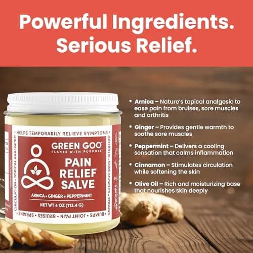 Green Goo Pain Relief Skin Salve 4 oz | All-Natural Arthritis & Muscle Pain Relief thumbnail 7