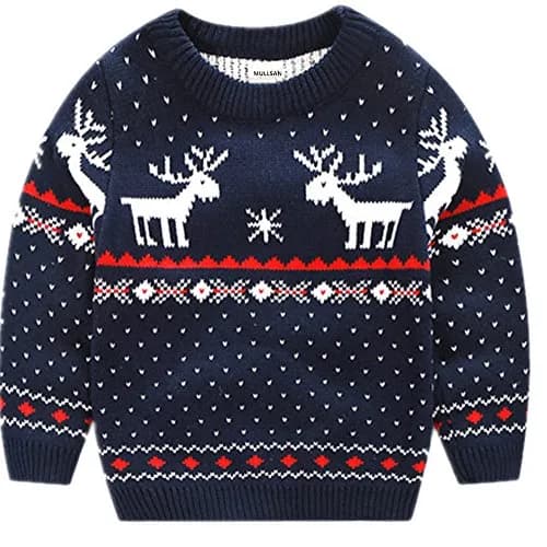 MULLSAN Children's Fireplace Lovely Sweater For Christmas Best Gift 4T (1.5 Years) | Festive Holiday Apparel thumbnail 1