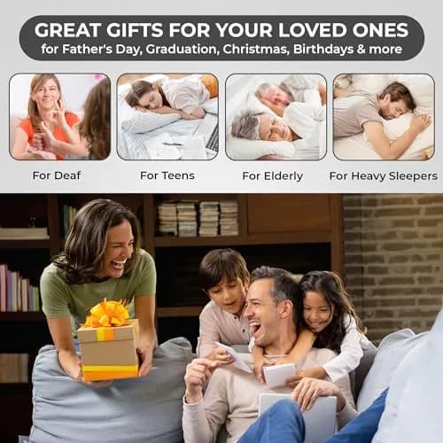 Sonic Alert Sonic Bomb Dual Alarm Clock with Bed Shaker, Turquoise, Large | Heavy Sleepers Wake with a Shake thumbnail 6