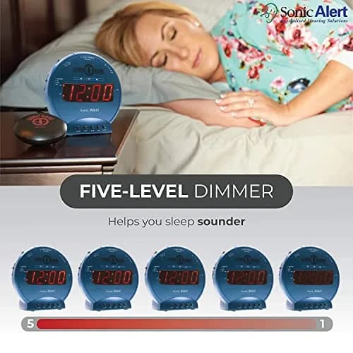 Sonic Alert Sonic Bomb Dual Alarm Clock with Bed Shaker, Turquoise, Large | Heavy Sleepers Wake with a Shake thumbnail 3