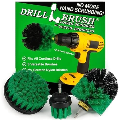 Drillbrush Green Kitchen Drill Brush Set for Oven, Air Fryer & Cabinets | Power Scrubber for Fast Kitchen Cleaning thumbnail 1